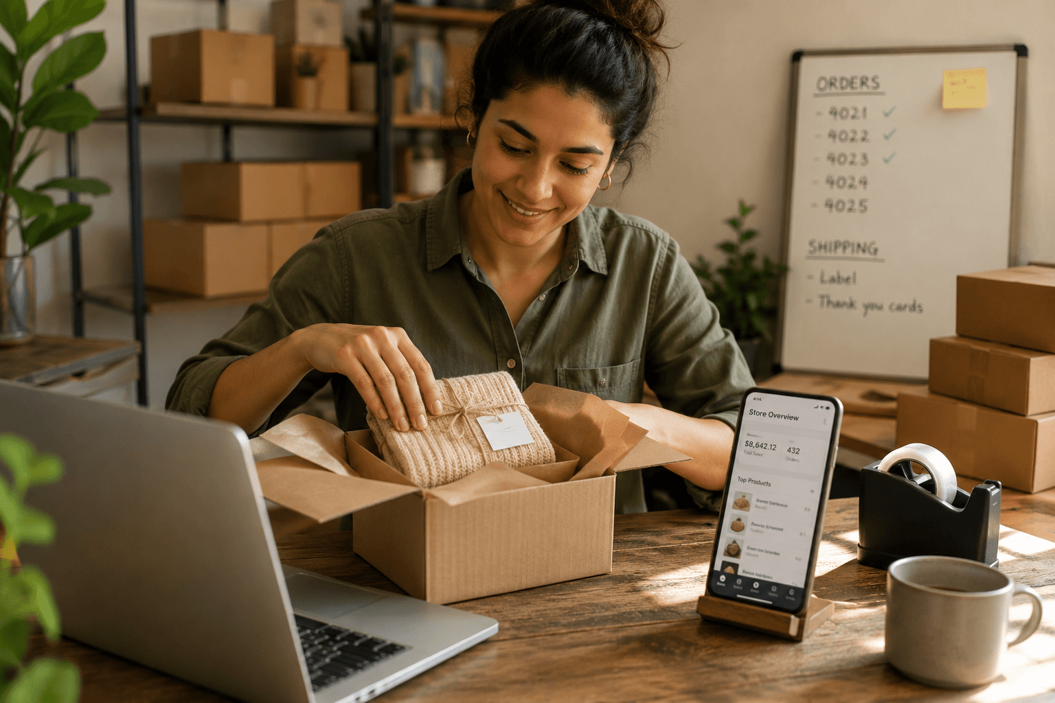 E-commerce store analytics showing conversion rate optimization