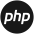 php black & white logo icon