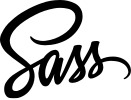 sass black & white logo icon